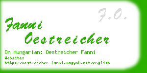 fanni oestreicher business card